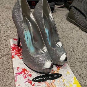 Chinese Laundry Glitter Heels